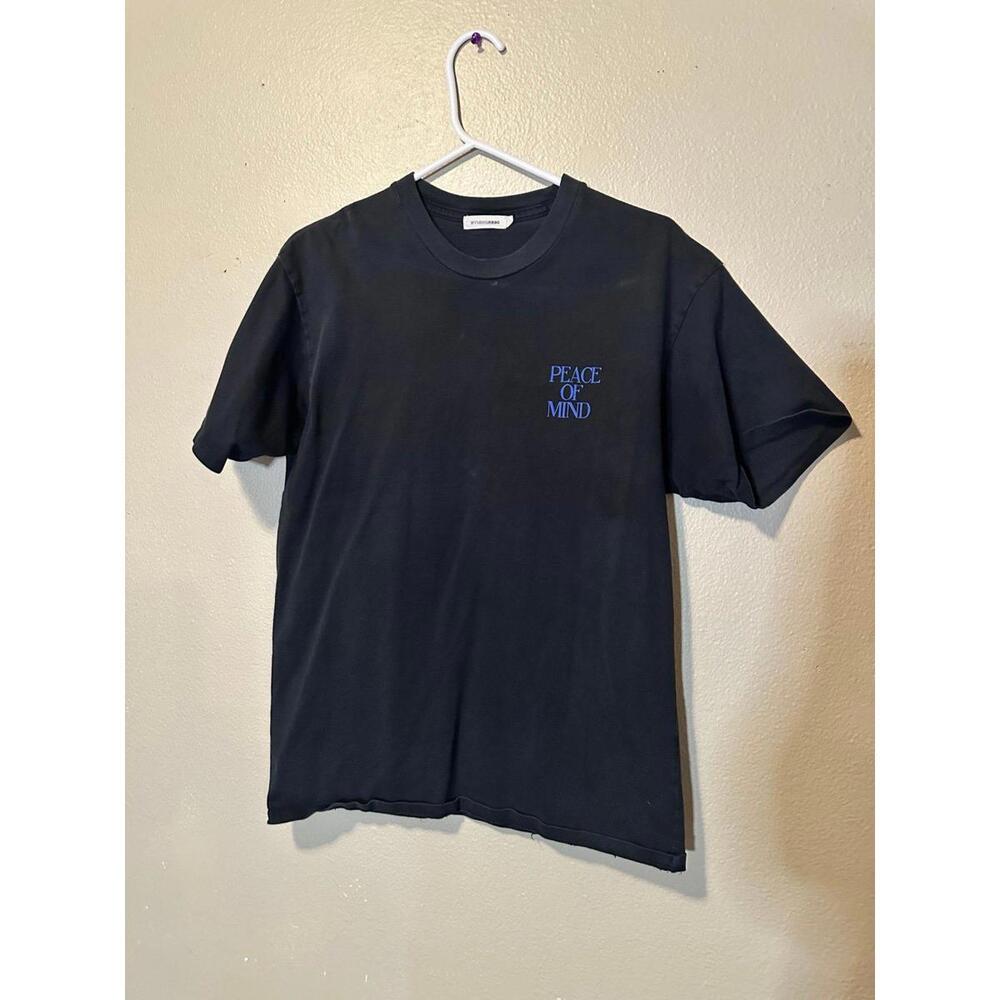shirt black with blue writing size medium men’s from studio r330